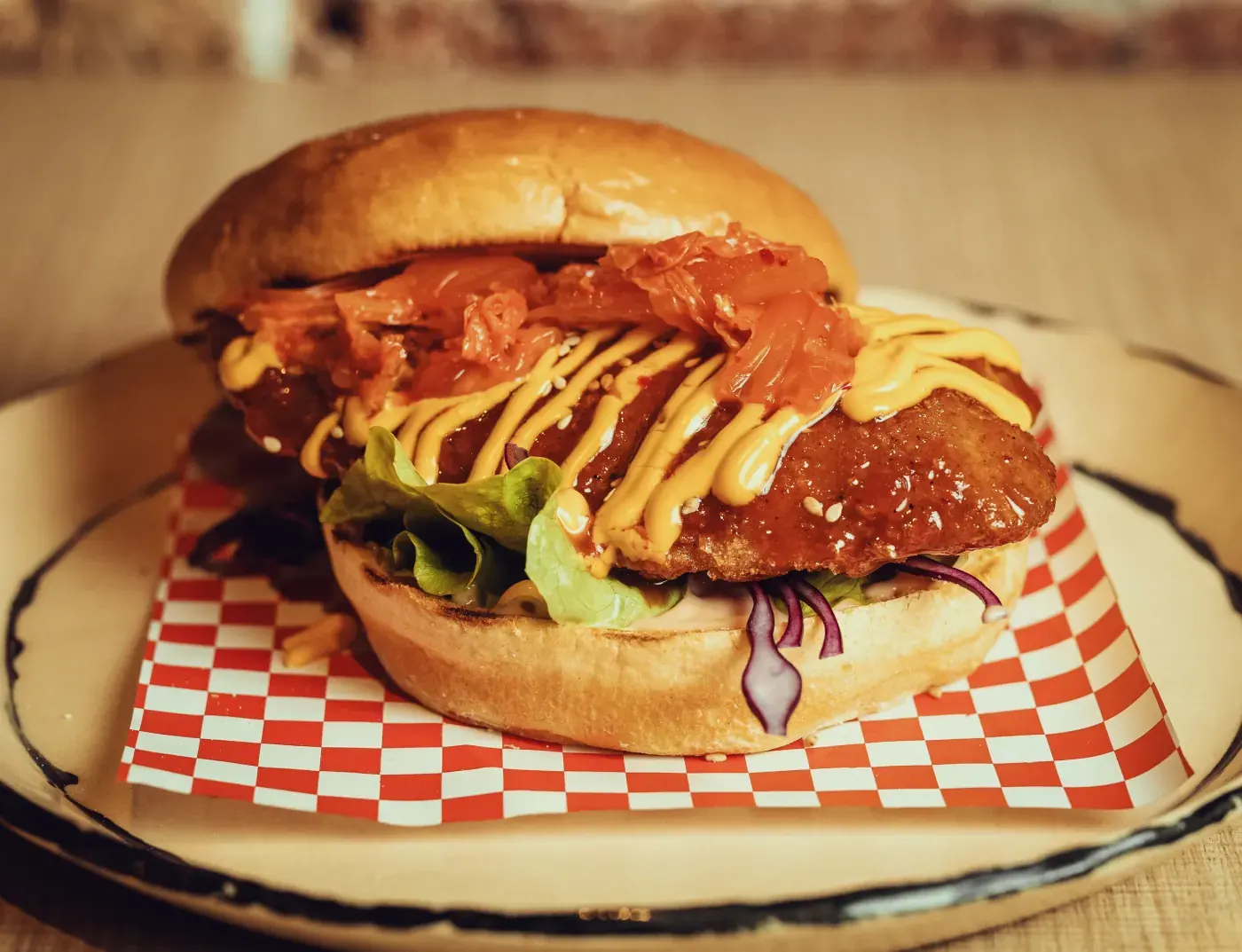 Heura K-Chikin Glaze Burger